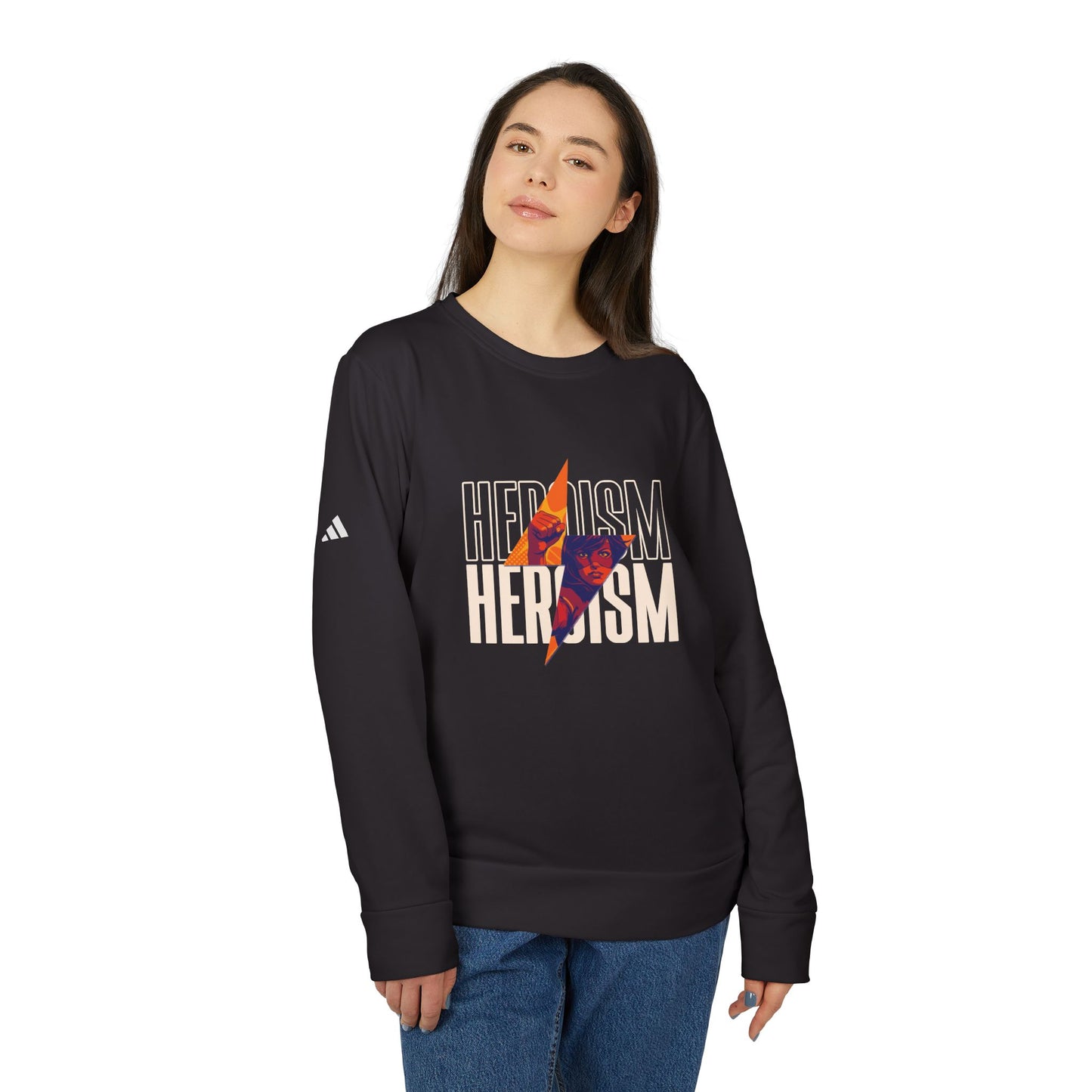 Heroism Graphic Crewneck Sweatshirt - Unisex Athletic Fleece