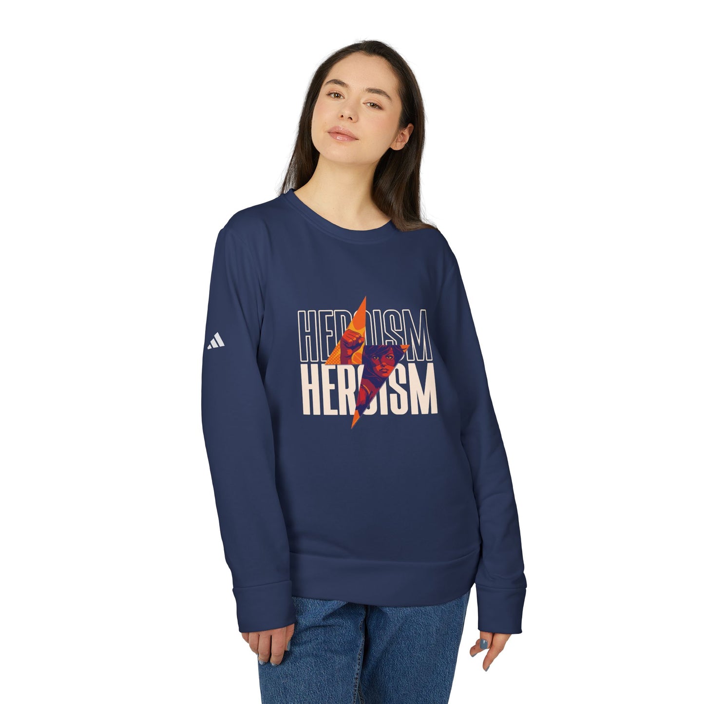 Heroism Graphic Crewneck Sweatshirt - Unisex Athletic Fleece