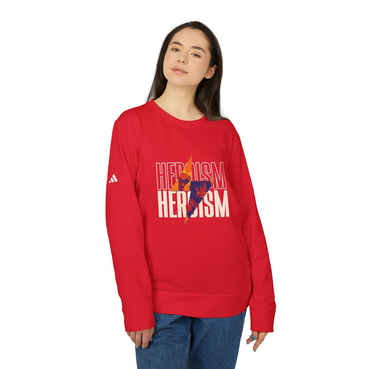 Heroism Graphic Crewneck Sweatshirt - Unisex Athletic Fleece