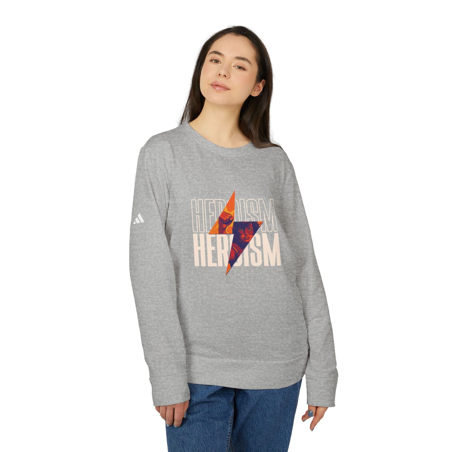 Heroism Graphic Crewneck Sweatshirt - Unisex Athletic Fleece